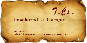 Theodorovits Csongor névjegykártya