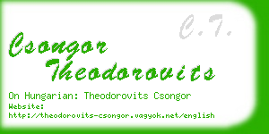 csongor theodorovits business card